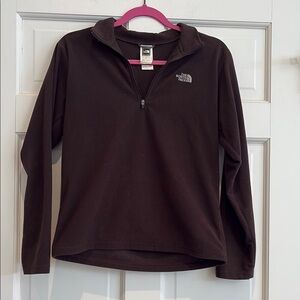 The North Face Brown Lightweight Fleece Quarter-Zip Pullover